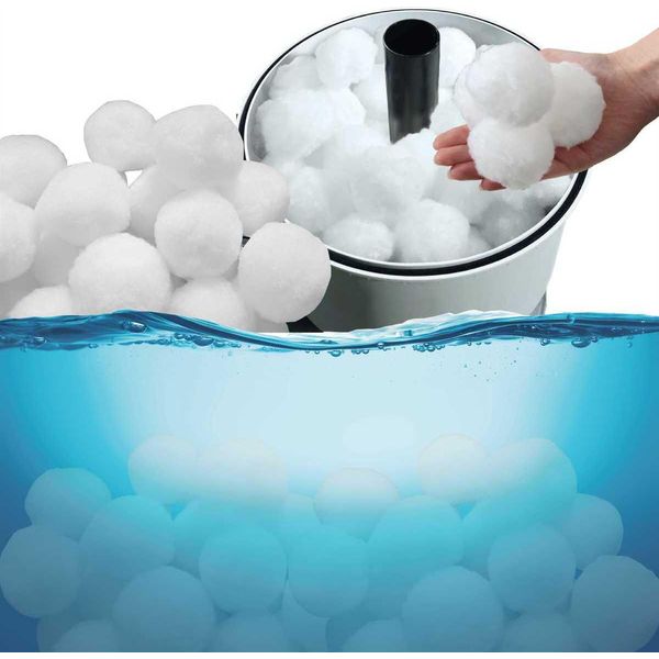 Sfere Filtranti Per Sistemi Di Filtraggio Per Piscine, Pulizia Efficiente Della Piscina Grazie All'elevato Assorbimento Dello Sporco, 500 G Sostituiscono 18 Kg Di Sabbia Filtrante-image