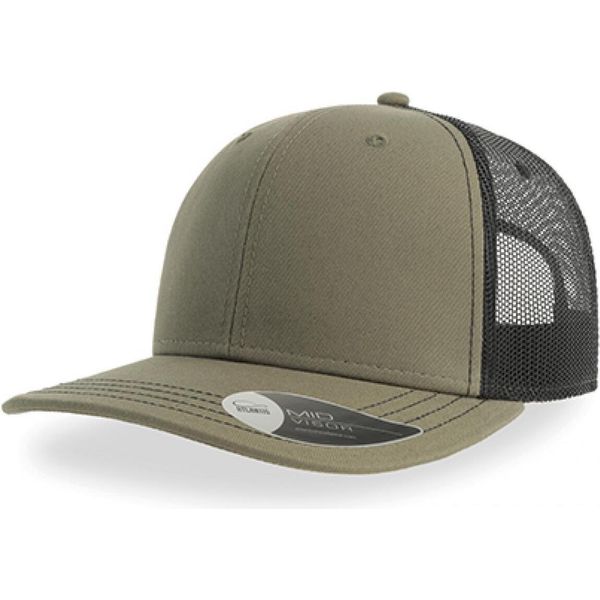 Atlantis Sonic | Sonic Cap, Cappello A 6 Pannelli - Colore: Olive/Nero - Taglia: Unica-image