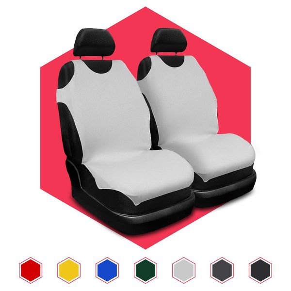 Coprisedili Auto Coprisedili Universali Coprisedili Auto Pad Anteriore 1+1 Grigio Chiaro-image