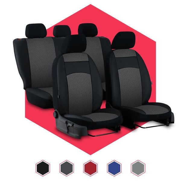 Coprisedili Auto Coprisedili Universali Coprisedili Auto Per Hyundai Atos Set Grigio-image