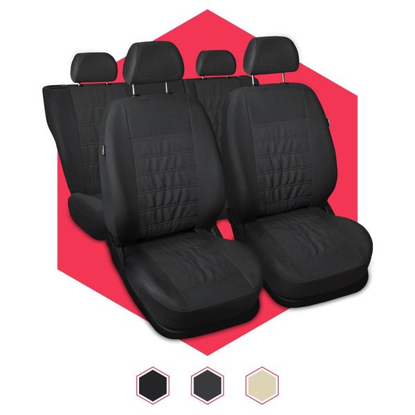 Coprisedili Auto Coprisedili Universali Tappetino Per Sedili Auto Coprisedili In Pelle Sintetica Grigio-image