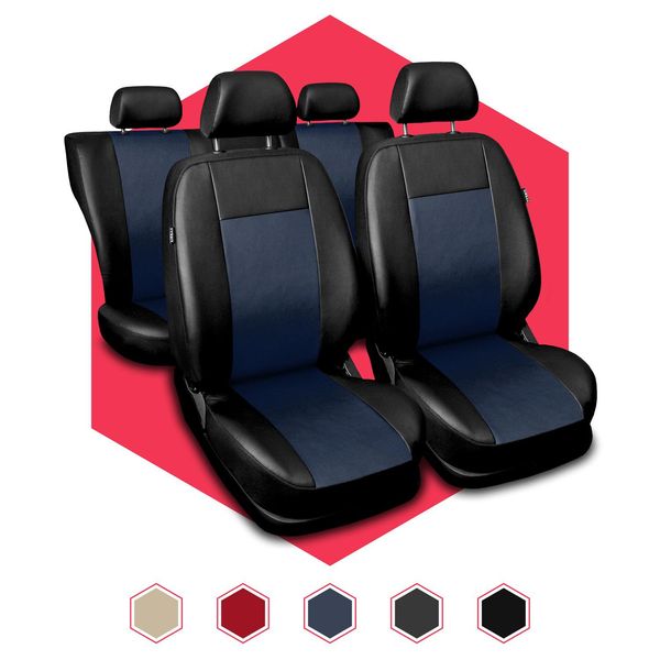 Coprisedili Auto Coprisedili Universali Tappetino Per Sedili Auto Coprisedili Auto In Pelle Sintetica Blu-image