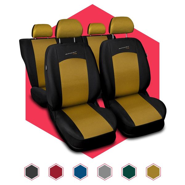 Coprisedili Auto Coprisedili Universali Tappetino Per Sedili Auto Coprisedili Auto Poliestere Oro-image