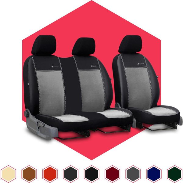 Coprisedili Auto Coprisedili Universali Per Volkswagen Transporter T4 Grigio 1+2 Bus-image