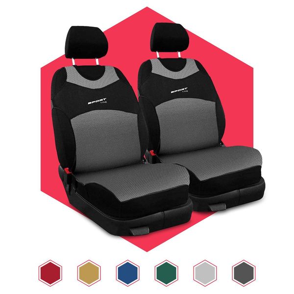 Coprisedili Per Auto Coprisedili Universali Coprisedile Per Auto Coprisedili Anteriori 1+1 Argento-image