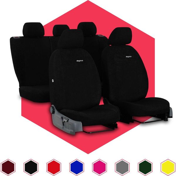 Coprisedili Per Auto Coprisedili Universali Per Auto Velours Nero Auto Set Di 3-image