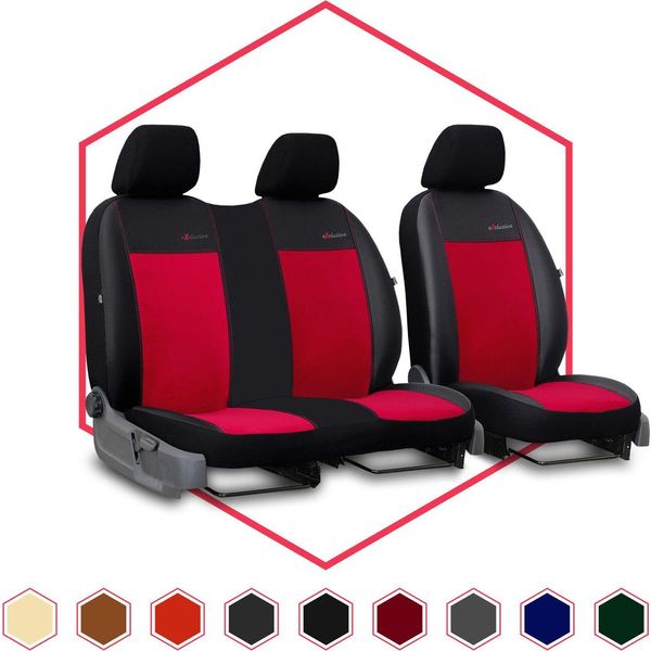 Coprisedili Auto Coprisedili Universali Per Fiat Ducato I Rosso 1+2 Bus-image
