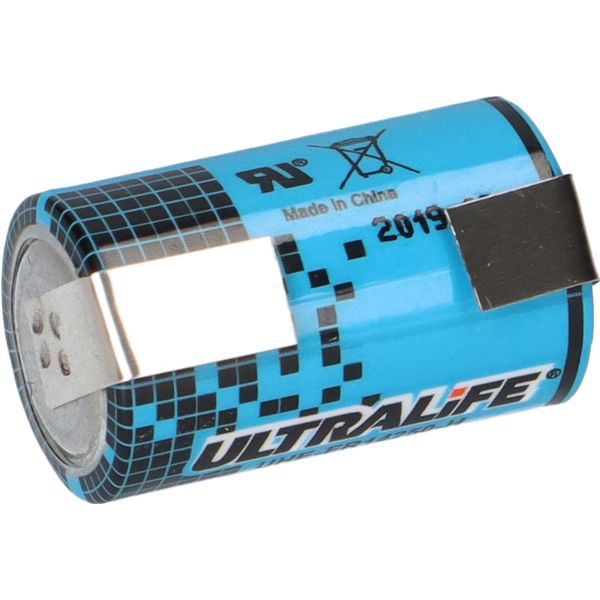 Batteria Al Litio 3,6V Ultralife Con Etichetta A U - LS14250 - 1/2 Aa - UHE-ER14250 Li-Socl2-image