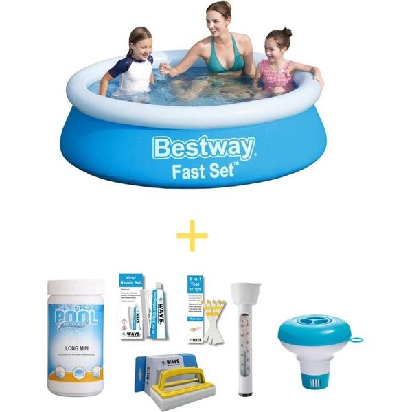 Bestway Pool - Set Veloce - 183 X 51 Cm - Pacchetto Di Manutenzione Incluso-image