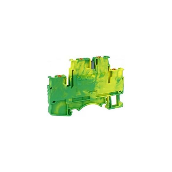 Morsettiera 2,5 Mm2 Morsettiera A Due Piani Morsettiera A Più Livelli Morsettiera A 4 Fili Pe Verde-Giallo Morsettiera Di Messa A Terra-image