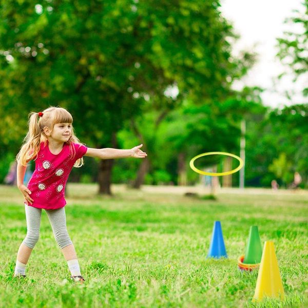 Set Di Giochi Per Bambini 3 In 1 Con Lancio Dell'anello All'aperto, Giochi Da Giardino Per Bambini Cono Di Traffico Con Lancio Di Fagioli Per Carnevale-image