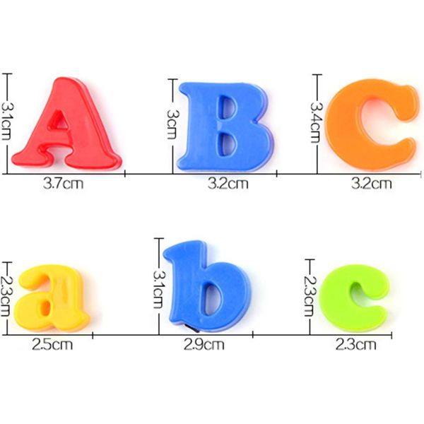 Alfabeto Magnetico Per Bambini, Apprendimento Educativo, Magneti, Lettere, Numeri, Simboli, Giocattolo, Abc 123, Frigorifero, Plastica-image