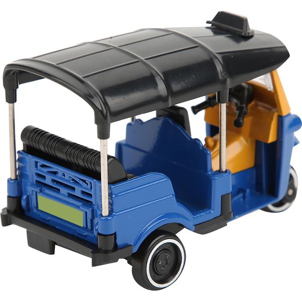 Modello Di Auto A Triciclo In Lega, Veicolo Giocattolo Per Bambini Altamente Simulato Con Funzione Di Spinta, Blu-image