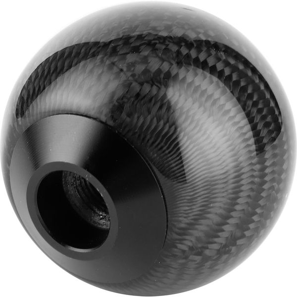 Pomello Del Cambio Dell'auto Con Adattatori, Pomello Del Cambio Universale In Fibra Di Carbonio Nero Accessorio Per Auto-image