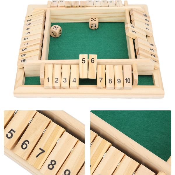 Gioco Dei Dadi In Legno, Tabellone Giocattolo, Gioco Dei Numeri Per Bambini, Adulti, Accessori Per Il Divertimento-image