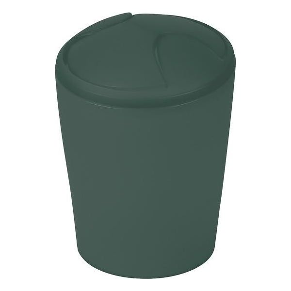 Spirella Bidone Per Cosmetici "Move"" Bidone Per Rifiuti Con Coperchio Basculante | Plastica | 2 Litri | Verde Scuro"-image