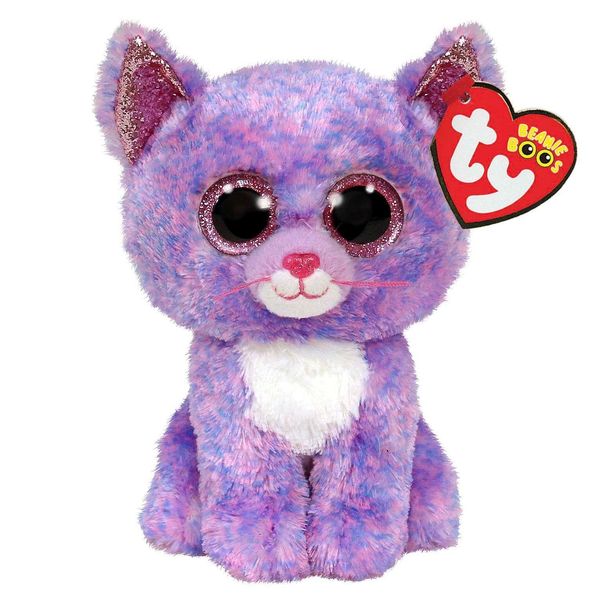 Ty 36248 Beanie Boos Figura Di Peluche - Cassidy Gatto Lavanda, 15 Cm-image