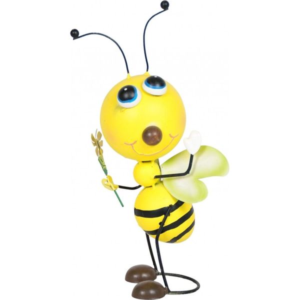 Ape Sumsi Verde Con Fiore Ca. 35 Cm - Statuetta Decorativa-image