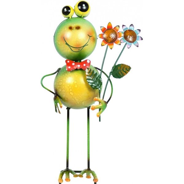 Rana Franz "Fiore"" Figura Da Giardino Di Circa 42 Cm - Decorazione Da Giardino"-image