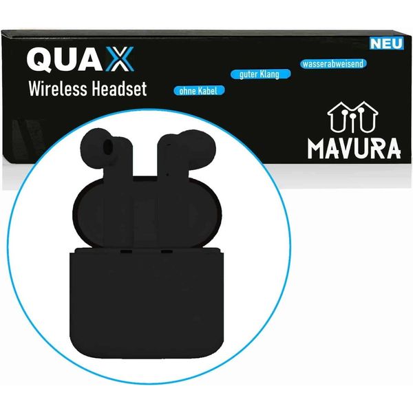 Quax Cuffie Bluetooth Senza Fili Per Iphone Samsung Nero-image