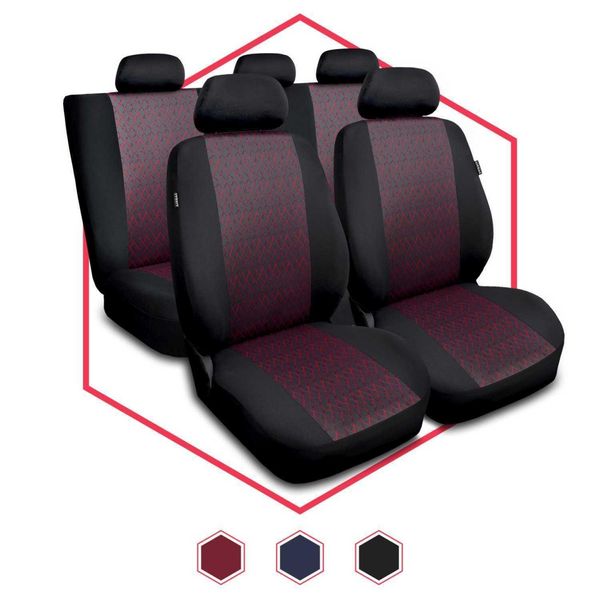 Coprisedili Auto Coprisedili Universali Set Di Coprisedili Auto Per Fiat Albea Rosso-image