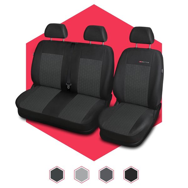 Coprisedili Auto Coprisedili Universali Auto Transporter 1+2 Bus Poliestere Grigio-image