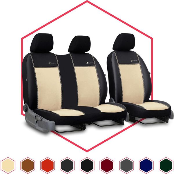 Coprisedili Auto Coprisedili Universali Per Iveco Daily Ii Beige 1+2 Bus-image