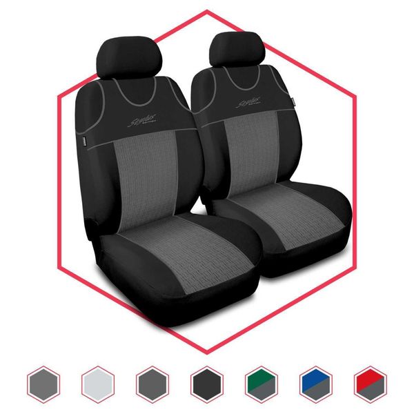 Coprisedili Auto Set Coprisedili Universali Per Hyundai I40 Grigio Stilo P1-image