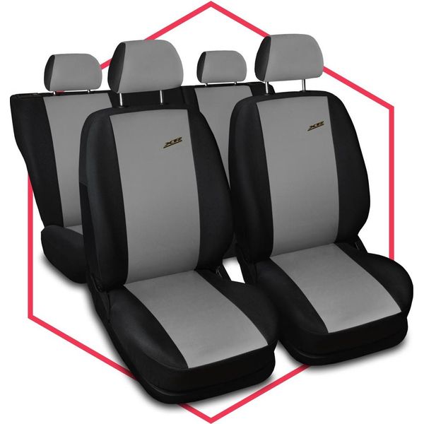 Coprisedili Auto Set Coprisedili Universali Per Fiat Seicento Grigio Chiaro Xr-image