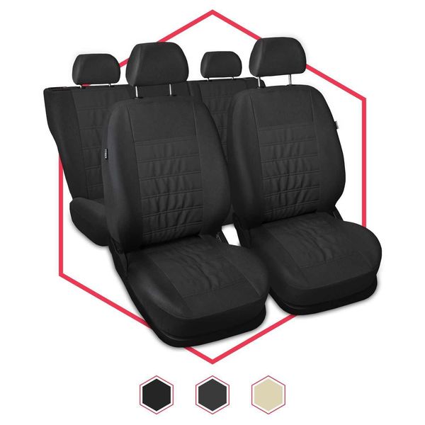 Coprisedili Auto Coprisedili Universali Tappetino Per Sedili Auto Grigio Per Hyundai Santa Fe-image