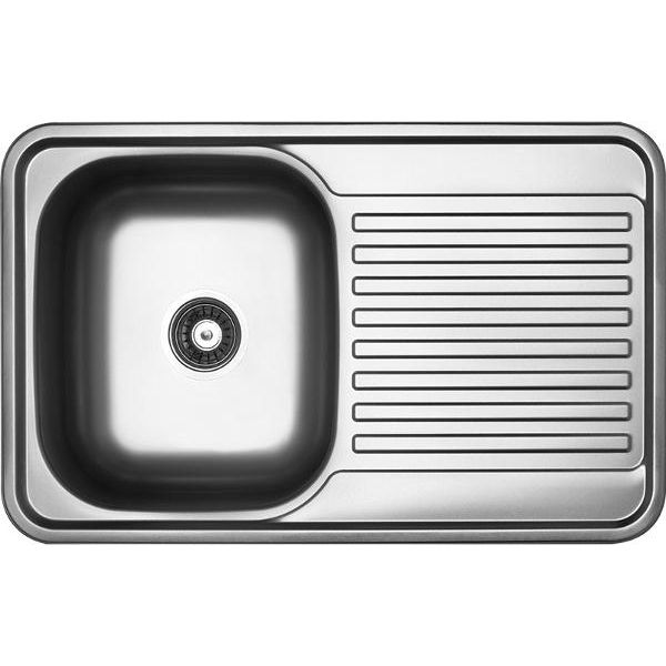 Lavello Da Cucina A 1 Vasca In Acciaio Inox Lavello Da Cucina Da Incasso Lavello Da Cucina 48X78X18,5 Cm-image