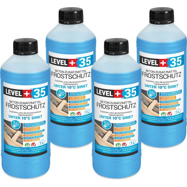 Antigelo Plastificante 4L Additivo Per Calcestruzzo Level+ Fluidificante Per Calcestruzzo L+35-image