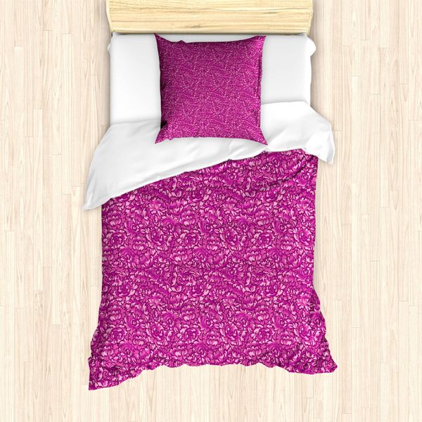 Abakuhaus Set Copripiumino Rosa Per Letti Singoli, Peony Petals, Antiacaro, Adatto A Chi Soffre Di Allergie, Con Federa, 135 Cm X 200 Cm - 80 X 80 Cm, Rosa Baby-image