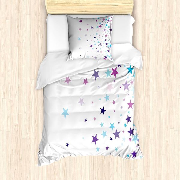 Set Copripiumino Abakuhaus Sterne, Stampa Con Motivi Asimmetrici Di Dimensioni Irregolari, 135 X 200 Cm + 80 X 80 Cm, Multicolore-image