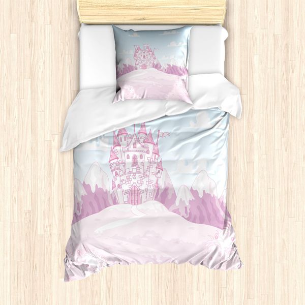 Abakuhaus Set Copripiumino Per Letto Singolo, Magi ChâTeau Kunst, Antiacaro, Adatto A Chi Soffre Di Allergie, Con Federa, 135 Cm X 200 Cm - 80 X 80 Cm, Azzurro Pallido Malva-image