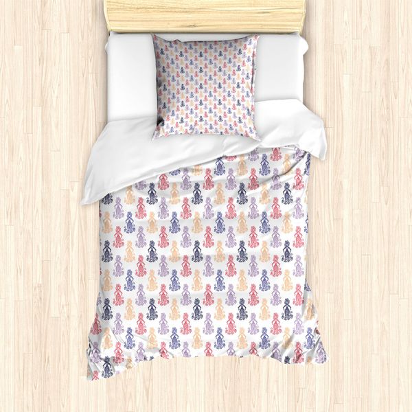 Abakuhaus Set Copripiumino Per Letto Singolo, Motivo Floreale Femminile, Antiacaro, Adatto A Chi Soffre Di Allergie, Con Federa, 135 Cm X 200 Cm - 80 X 80 Cm, Multicolore-image