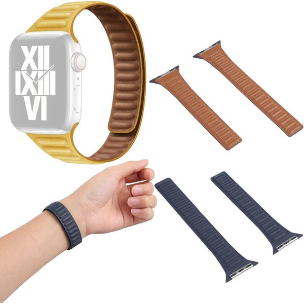 Per Apple Watch Series 9 8 7 41Mm / 6 Se 5 4 40Mm / 3 2 1 38Mm Cinturino Dell'orologio Giallo-image