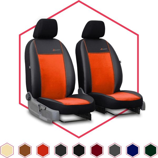 Coprisedili Auto Coprisedili Universali Per Opel Movano I Arancione 1+1 Bus-image