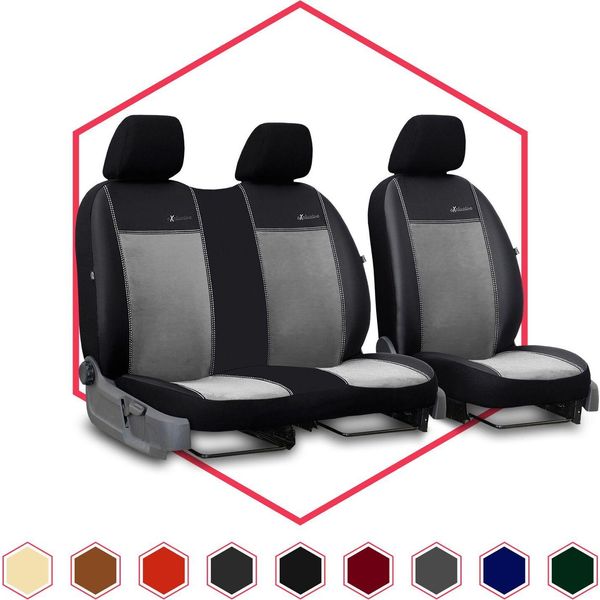 Coprisedili Auto Coprisedili Universali Per Opel Movano I Grigio 1+2 Bus-image