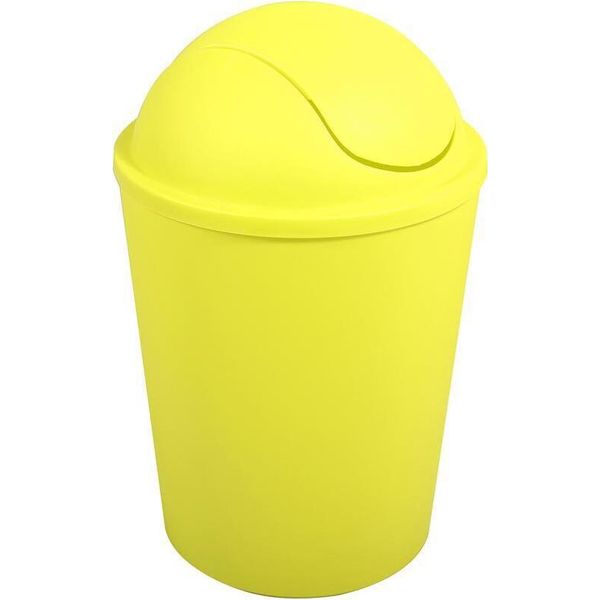 Msv Cestino Per Cosmetici Cestino Per Rifiuti Con Coperchio Basculante Da 5,5 Litri In Plastica Verde-image