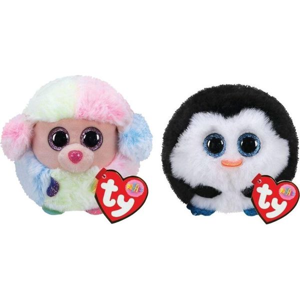 Ty - Stofftiere - Teeny Puffies - Barboncino Arcobaleno & Pinguino Waddles-image