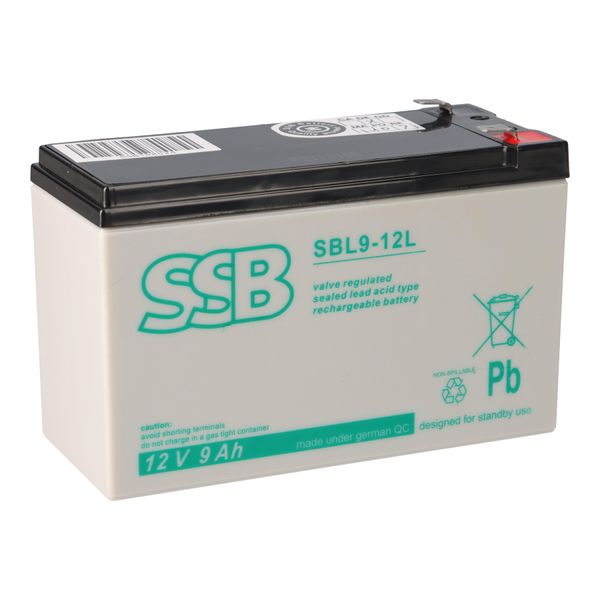 Ssb Batteria Al Piombo Sbl 9-12L Batteria Agm - 12V 9Ah - 6,3Mm Faston-image