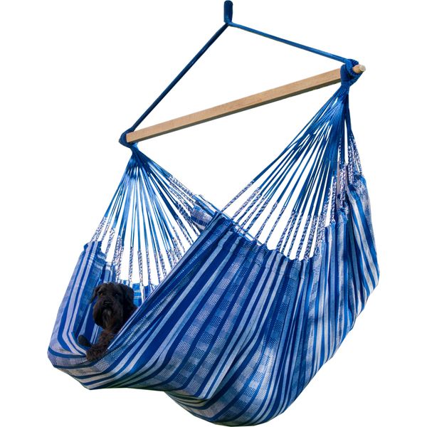 Sedia Pensile Potenza 160X115 Cm Sedia Pensile Pereira L, Seduta Pensile Fino A 130 Kg Realizzata A Mano In Cotone Amaca A Dondolo-image