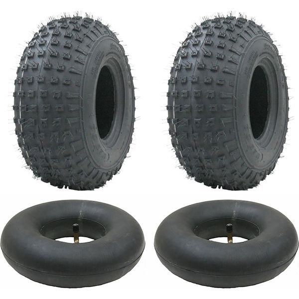 Set Of 2 - 145/70-6 - Atv Tyres And Tubes Set 50Cc 90Cc 110Cc 75 Kgs - Wanda P31-image