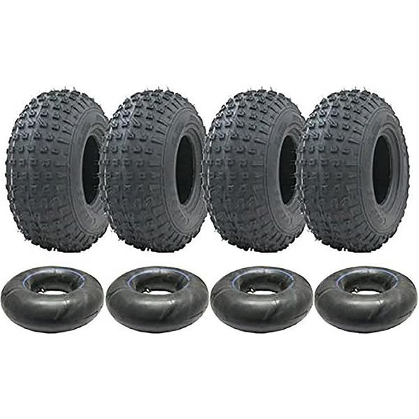 4-145/70-6 - Set Di Pneumatici E Camere D'aria Atv 50Cc 90Cc 110Cc 75 Kg - Wanda P319 Quad Ty-image
