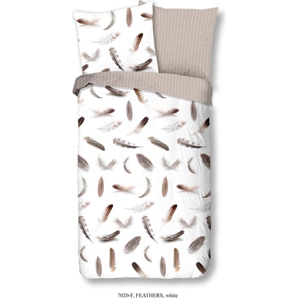 Set Di Biancheria Da Letto In Flanella Good Morning Piume Colore Bianco Dimensioni 135X200+80X80-image