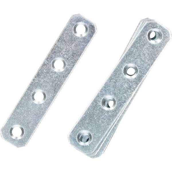 Kotarbau® Set Di 100 Piastre Forate 80 X 16 Mm Argento Zincato Connettore Piatto Connettore In Legno Interno - Esterno Piastra Forata Connettore In Acciaio Piastra Forata Barra Piatta-image