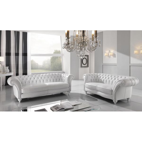 Chesterfield Divano Imbottito Di Design Set Di Divani Sedili-image