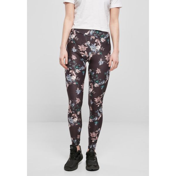 Urban Classics Ladies Soft Aop Leggings Blacksoftflower - S-image