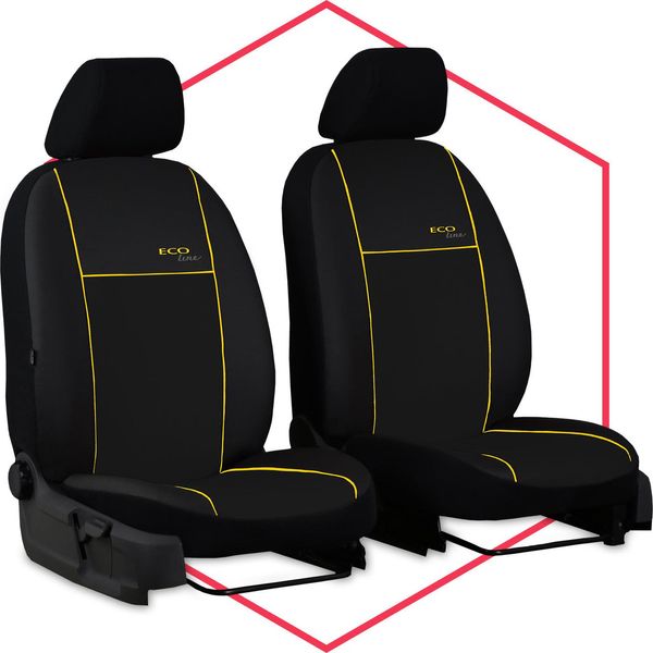 Coprisedili Auto Coprisedili Universali Per Renault Megane I Autovettura 1+1 Anteriore Giallo-image
